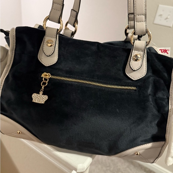 New Juicy Couture Dreamy Juicy Tote bag with Bows Crown Vintage - Picture 3 of 7